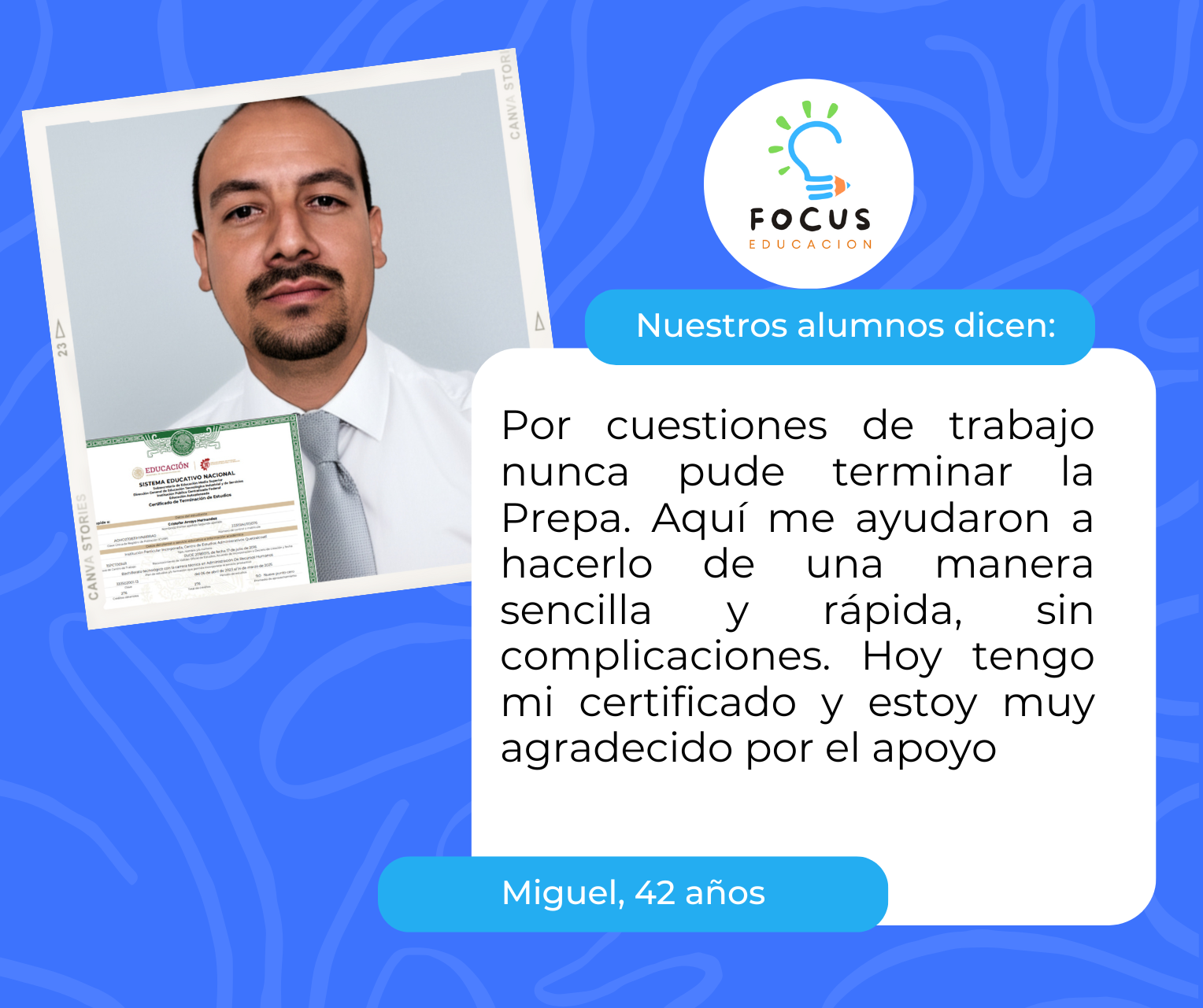 Testimonio de alumno 3